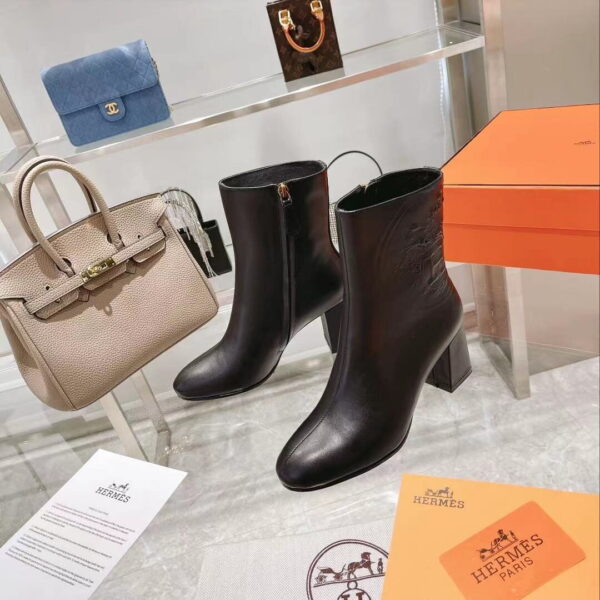 Hermes Ankle Boot Black For Women, Women's Shoes