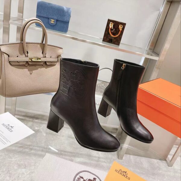 Hermes Ankle Boot Black For Women, Women's Shoes