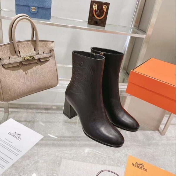 Hermes Ankle Boot Black For Women, Women's Shoes