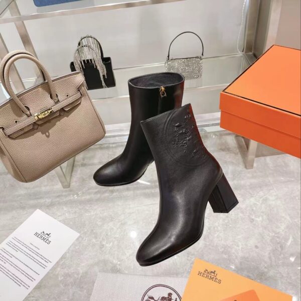 Hermes Ankle Boot Black For Women, Women's Shoes