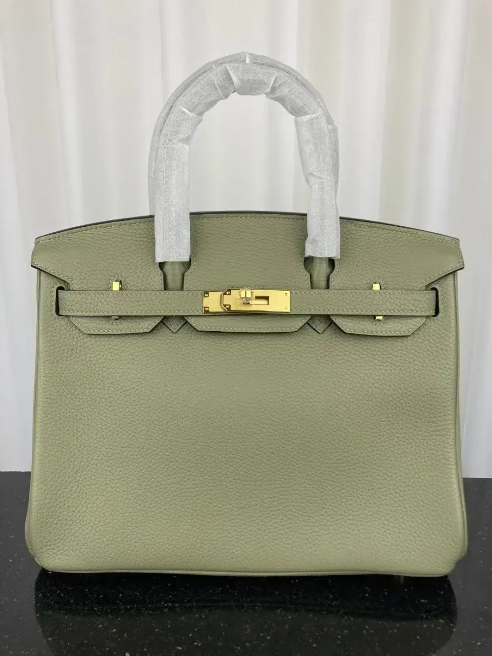 1:1 Replica Hermes Birkin Bag 30 Green Moss Toned Hardware Bag For Women, Women's Handbags, Shoulder Bags 11.8in/30cm