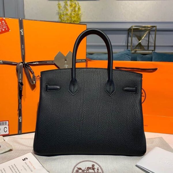 1:1 Replica Hermes Birkin Black For Women Gold Toned Hardware 9.8in/25cm