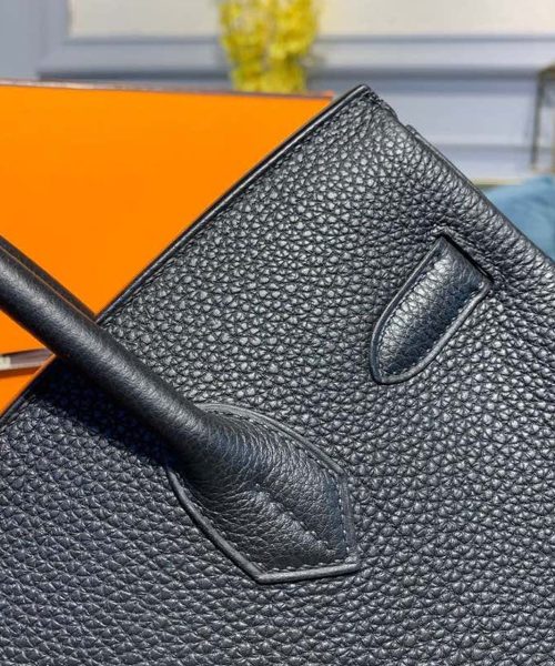 1:1 Replica Hermes Birkin Black For Women Gold Toned Hardware 9.8in/25cm