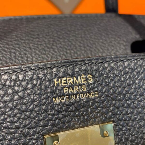 1:1 Replica Hermes Birkin Black For Women Gold Toned Hardware 9.8in/25cm