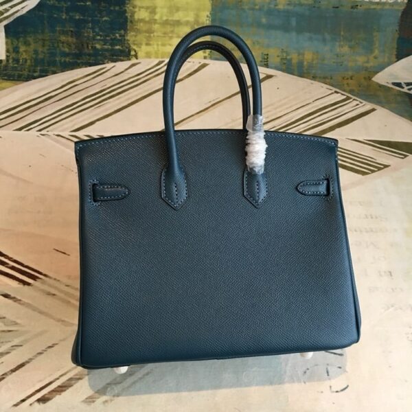 1:1 Replica Hermes Birkin Black For Women Silver Toned Hardware 9.8in/25cm