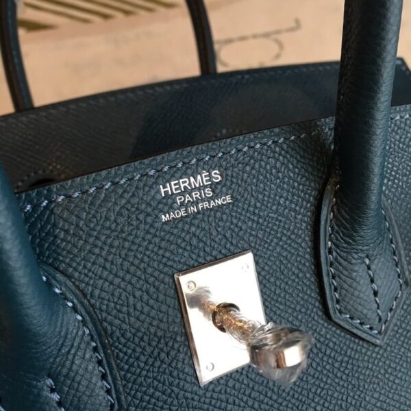 1:1 Replica Hermes Birkin Black For Women Silver Toned Hardware 9.8in/25cm
