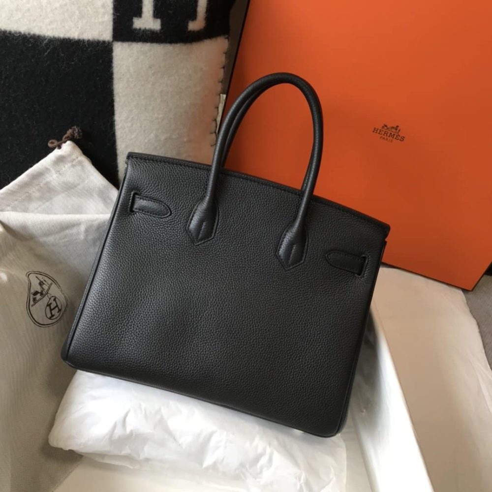 1:1 Replica Hermes Birkin Black Togo Gold Hardware Bag For Women, Women's Handbags, Shoulder Bags 30cm/12in - Image 5
