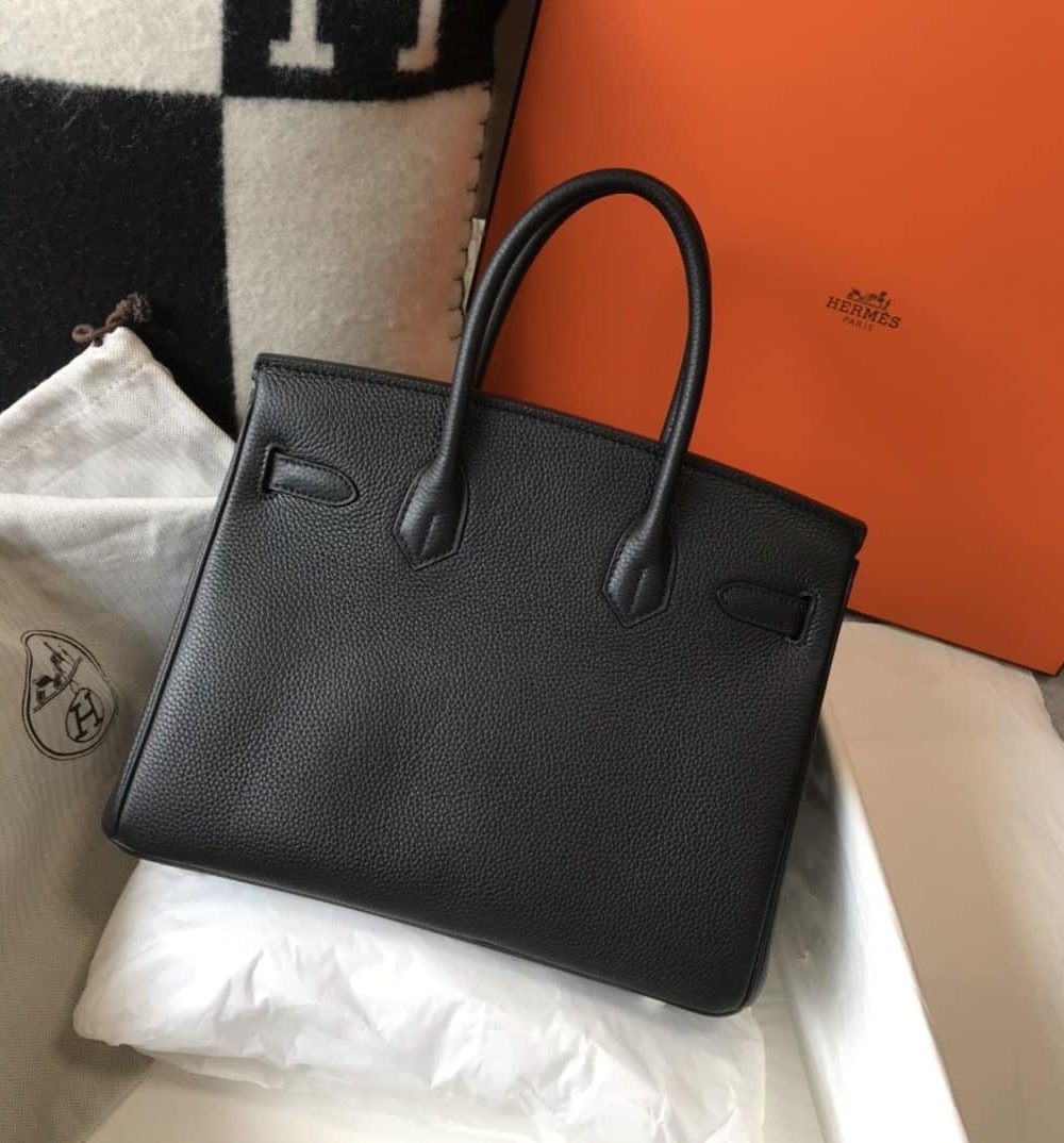 1:1 Replica Hermes Birkin Black Togo Gold Hardware Bag For Women, Women's Handbags, Shoulder Bags 30cm/12in