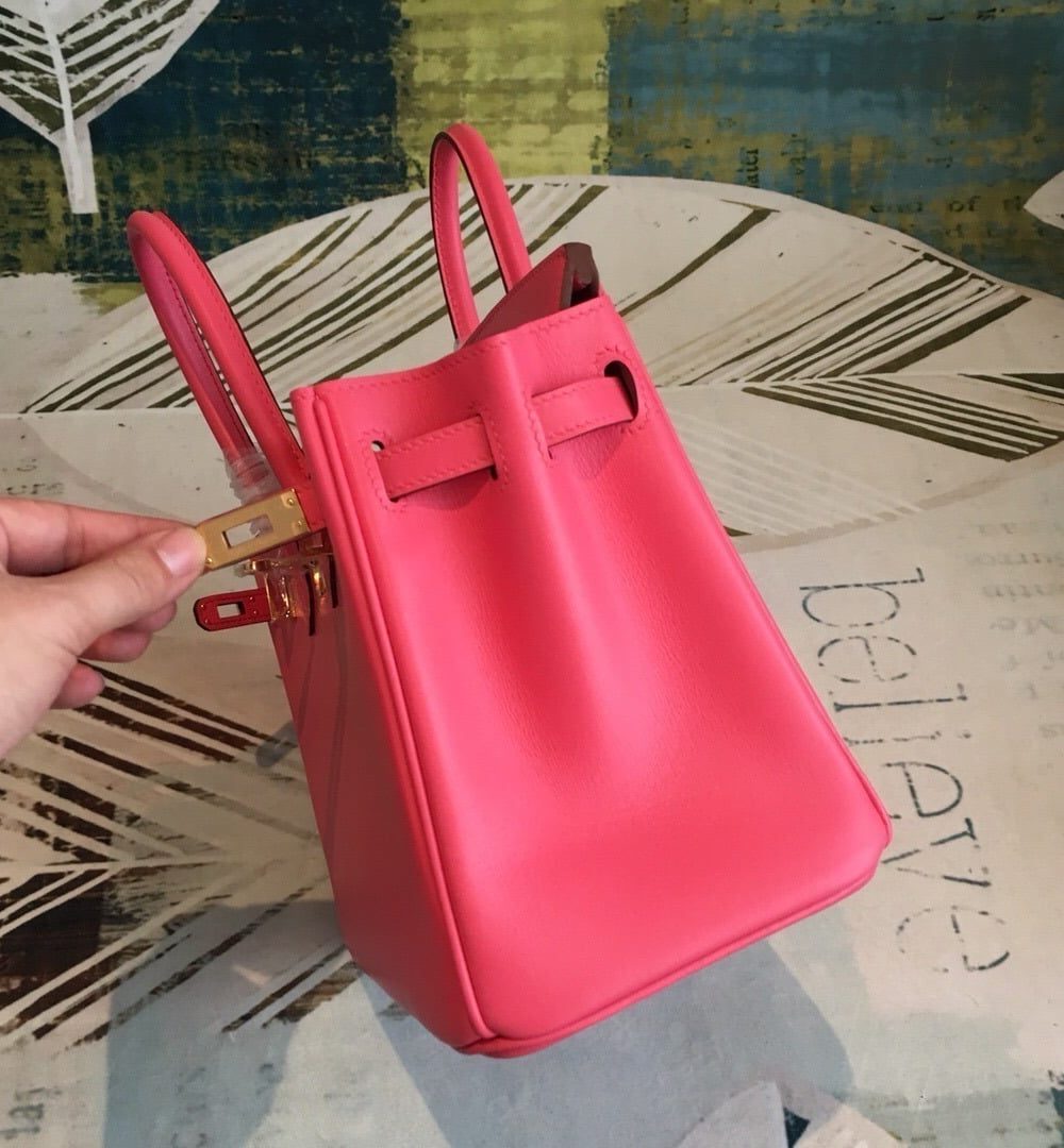 1:1 Replica Hermes Birkin Dark Pink For Women Gold Toned Hardware 9.8in/25cm