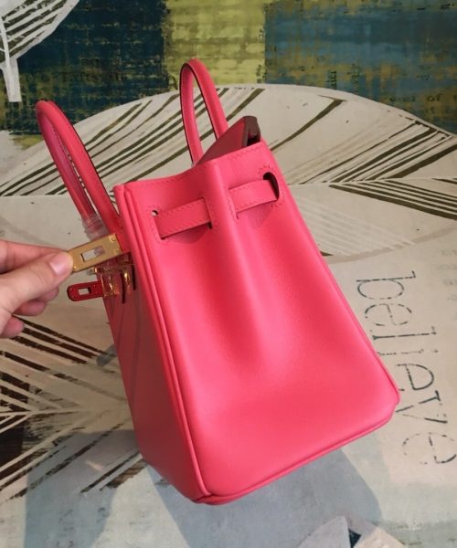 1:1 Replica Hermes Birkin Dark Pink For Women Gold Toned Hardware 9.8in/25cm