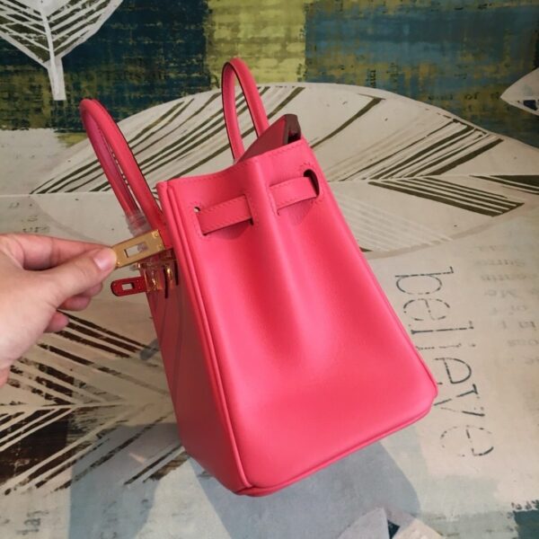 1:1 Replica Hermes Birkin Dark Pink For Women Gold Toned Hardware 9.8in/25cm