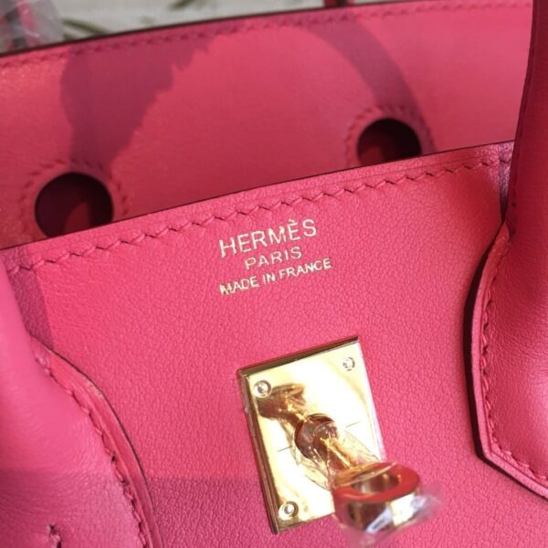 1:1 Replica Hermes Birkin Dark Pink For Women Gold Toned Hardware 9.8in/25cm