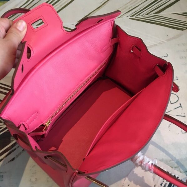1:1 Replica Hermes Birkin Dark Pink For Women Gold Toned Hardware 9.8in/25cm
