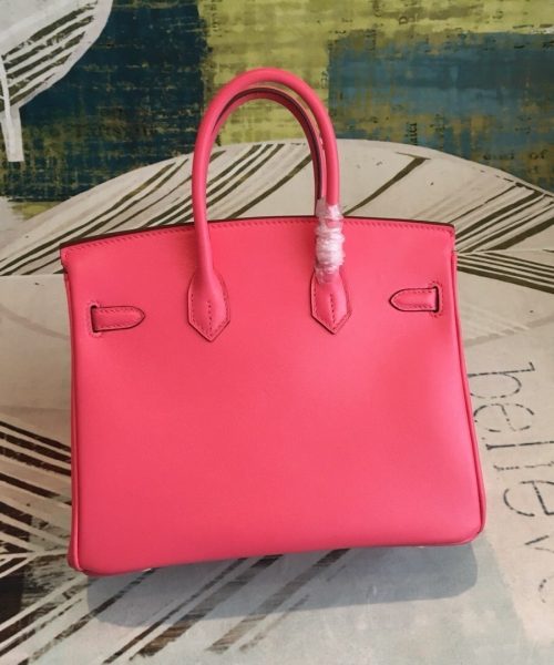 1:1 Replica Hermes Birkin Dark Pink For Women Gold Toned Hardware 9.8in/25cm