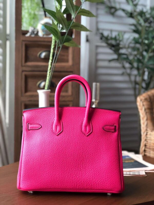1:1 Replica Hermes Birkin Dark Pink For Women Silver Toned Hardware 9.8in/25cm