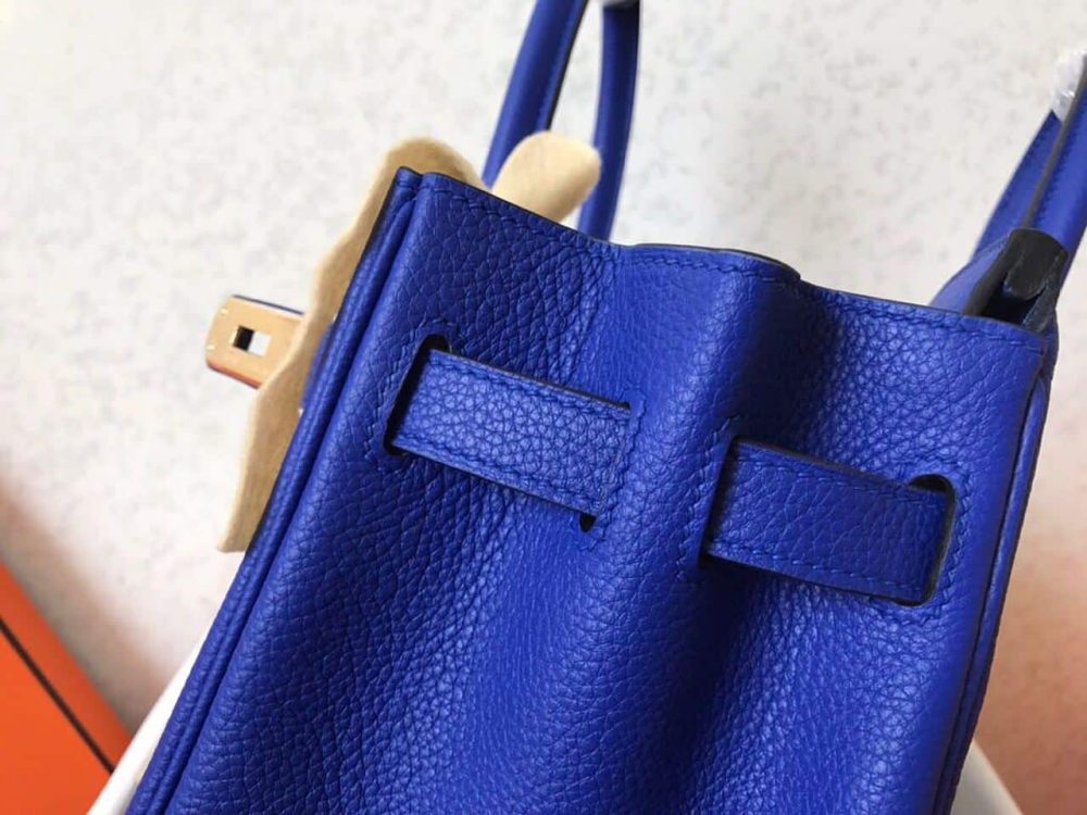 1:1 Replica Hermes Birkin Electric Blue 7T For Women Gold Toned Hardware 11.8in/30cm - Image 7