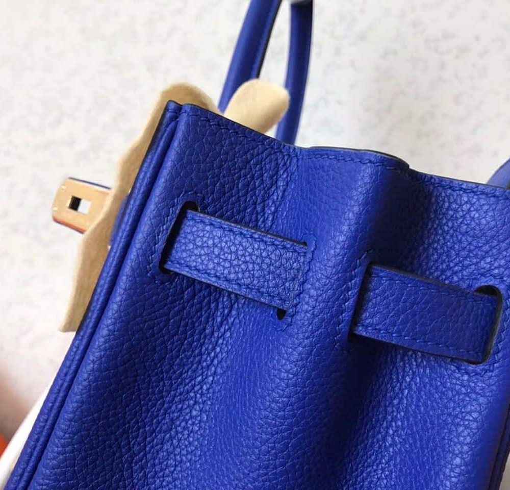 1:1 Replica Hermes Birkin Electric Blue 7T For Women Gold Toned Hardware 11.8in/30cm