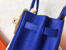 1:1 Replica Hermes Birkin Electric Blue 7T For Women Gold Toned Hardware 11.8in/30cm