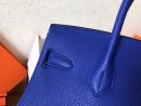 1:1 Replica Hermes Birkin Electric Blue 7T For Women Gold Toned Hardware 11.8in/30cm