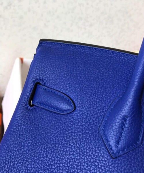 1:1 Replica Hermes Birkin Electric Blue 7T For Women Gold Toned Hardware 11.8in/30cm