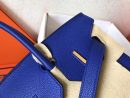 1:1 Replica Hermes Birkin Electric Blue 7T For Women Gold Toned Hardware 11.8in/30cm