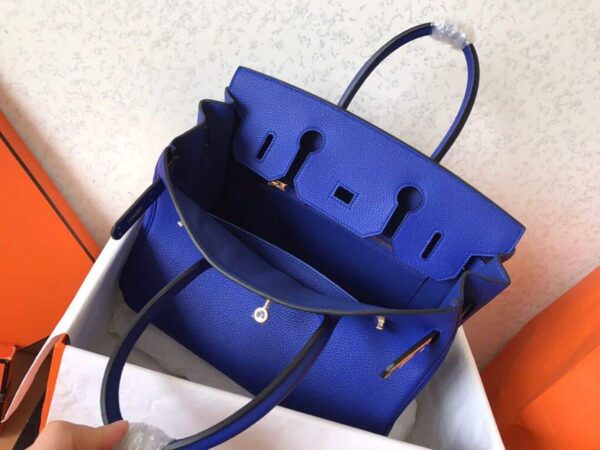 1:1 Replica Hermes Birkin Electric Blue 7T For Women Gold Toned Hardware 11.8in/30cm