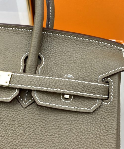 1:1 Replica Hermes Birkin Nata Swift Brown For Women Gold Toned Hardware 10in/25cm