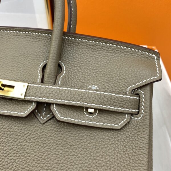 1:1 Replica Hermes Birkin Nata Swift Brown For Women Gold Toned Hardware 10in/25cm