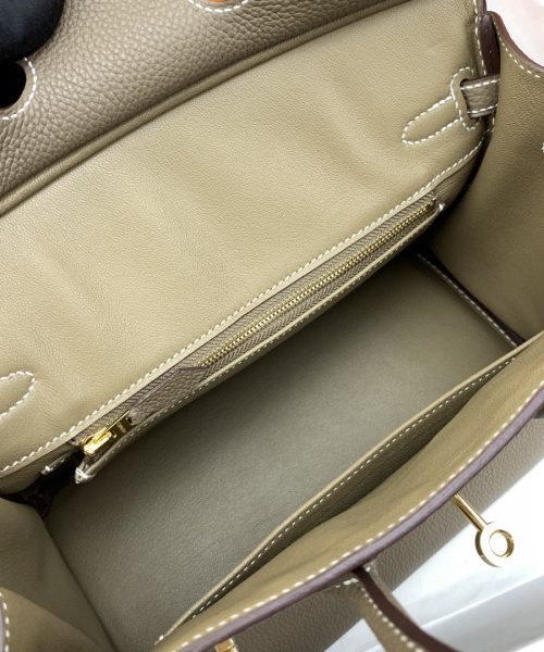 1:1 Replica Hermes Birkin Nata Swift Brown For Women Gold Toned Hardware 10in/25cm