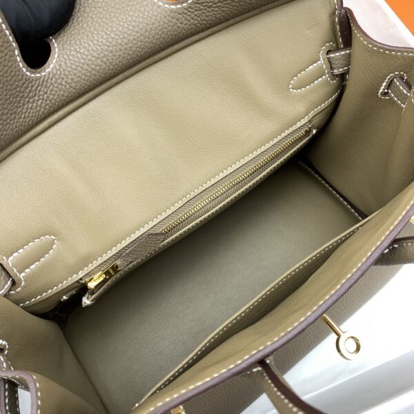 1:1 Replica Hermes Birkin Nata Swift Brown For Women Gold Toned Hardware 10in/25cm