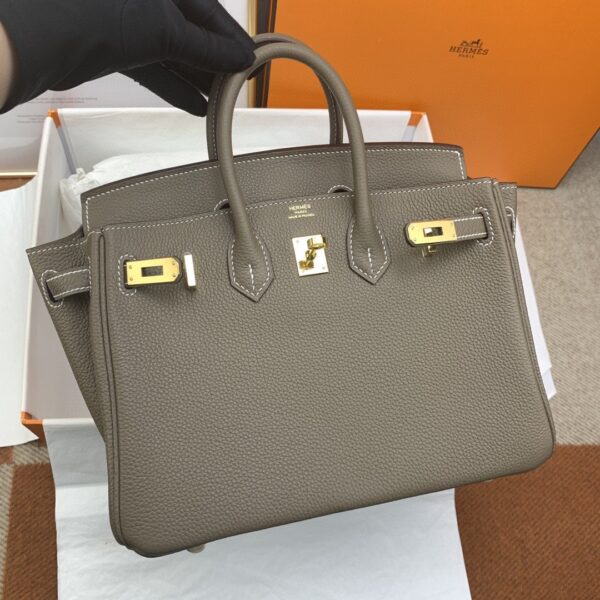 1:1 Replica Hermes Birkin Nata Swift Brown For Women Gold Toned Hardware 10in/25cm