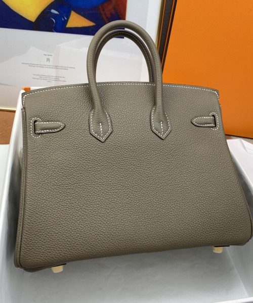 1:1 Replica Hermes Birkin Nata Swift Brown For Women Gold Toned Hardware 10in/25cm