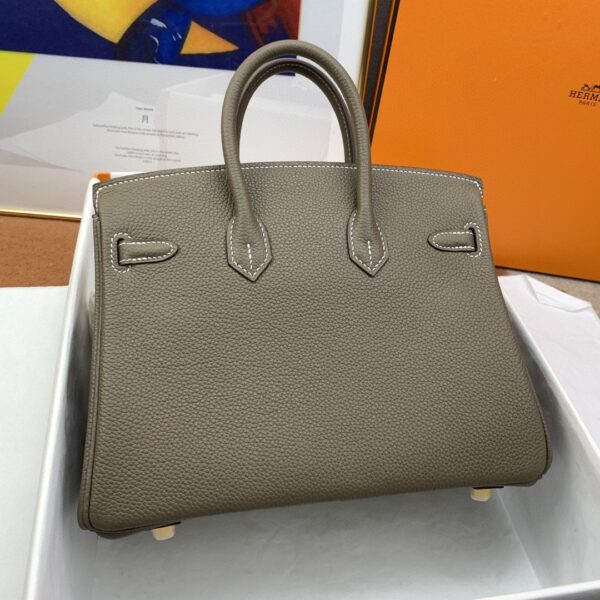 1:1 Replica Hermes Birkin Nata Swift Brown For Women Gold Toned Hardware 10in/25cm
