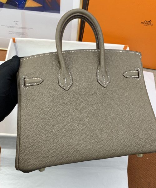 1:1 Replica Hermes Birkin Nata Swift Brown For Women Gold Toned Hardware 10in/25cm