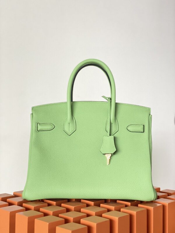 1:1 Replica Hermes Birkin Nata Swift Green For Women Gold Toned Hardware 10in/25cm