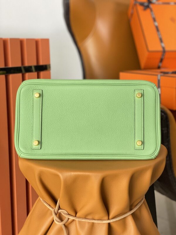 1:1 Replica Hermes Birkin Nata Swift Green For Women Gold Toned Hardware 10in/25cm