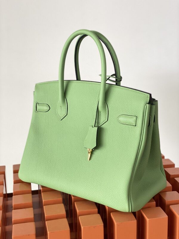 1:1 Replica Hermes Birkin Nata Swift Green For Women Gold Toned Hardware 10in/25cm