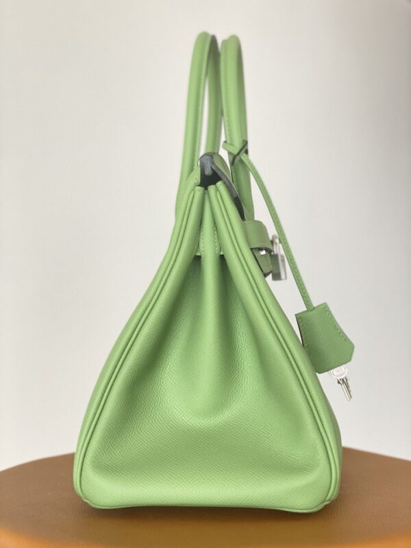1:1 Replica Hermes Birkin Nata Swift Green For Women Silver Toned Hardware 10in/25cm