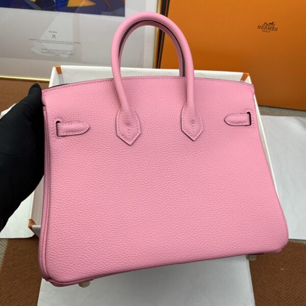 1:1 Replica Hermes Birkin Nata Swift Pink For Women Gold Toned Hardware 10in/25cm