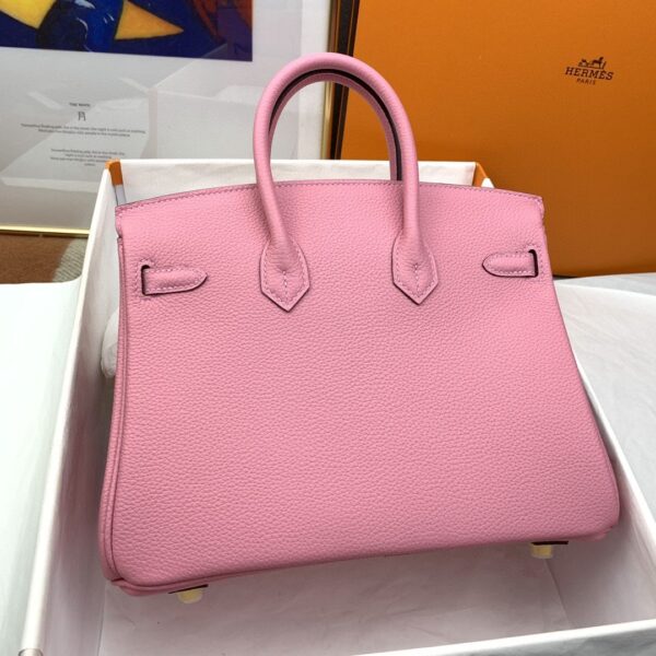 1:1 Replica Hermes Birkin Nata Swift Pink For Women Gold Toned Hardware 10in/25cm