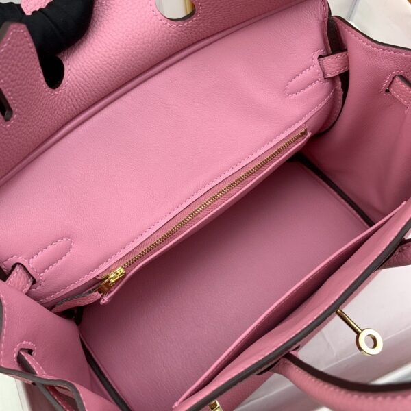 1:1 Replica Hermes Birkin Nata Swift Pink For Women Gold Toned Hardware 10in/25cm