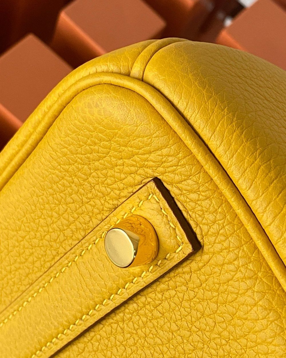 1:1 Replica Hermes Birkin Nata Swift Yellow For Women Gold Toned Hardware 10in/25cm
