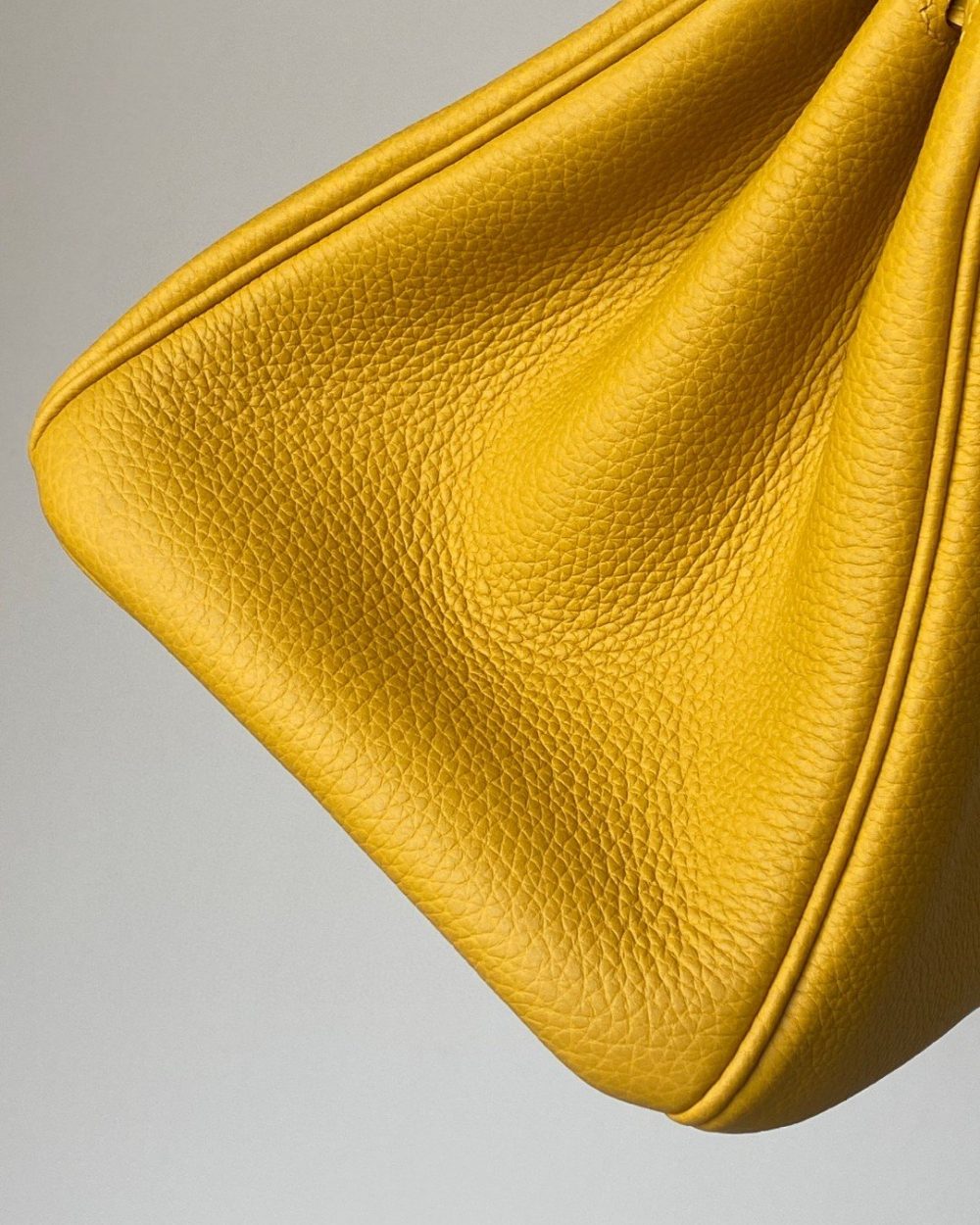 1:1 Replica Hermes Birkin Nata Swift Yellow For Women Gold Toned Hardware 10in/25cm