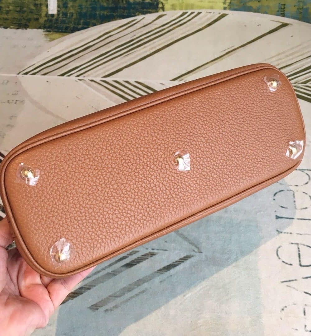 1:1 Replica Hermes Bolide Bag Brown For Women Silver Toned Hardware 12.6in/32cm