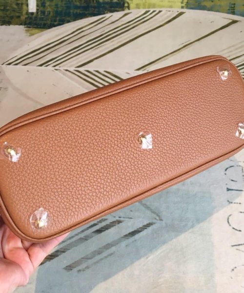 1:1 Replica Hermes Bolide Bag Brown For Women Silver Toned Hardware 12.6in/32cm