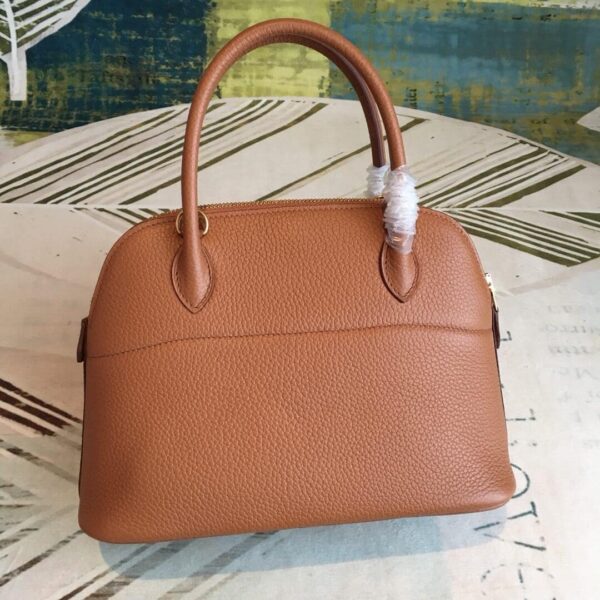 1:1 Replica Hermes Bolide Bag Brown For Women Silver Toned Hardware 12.6in/32cm