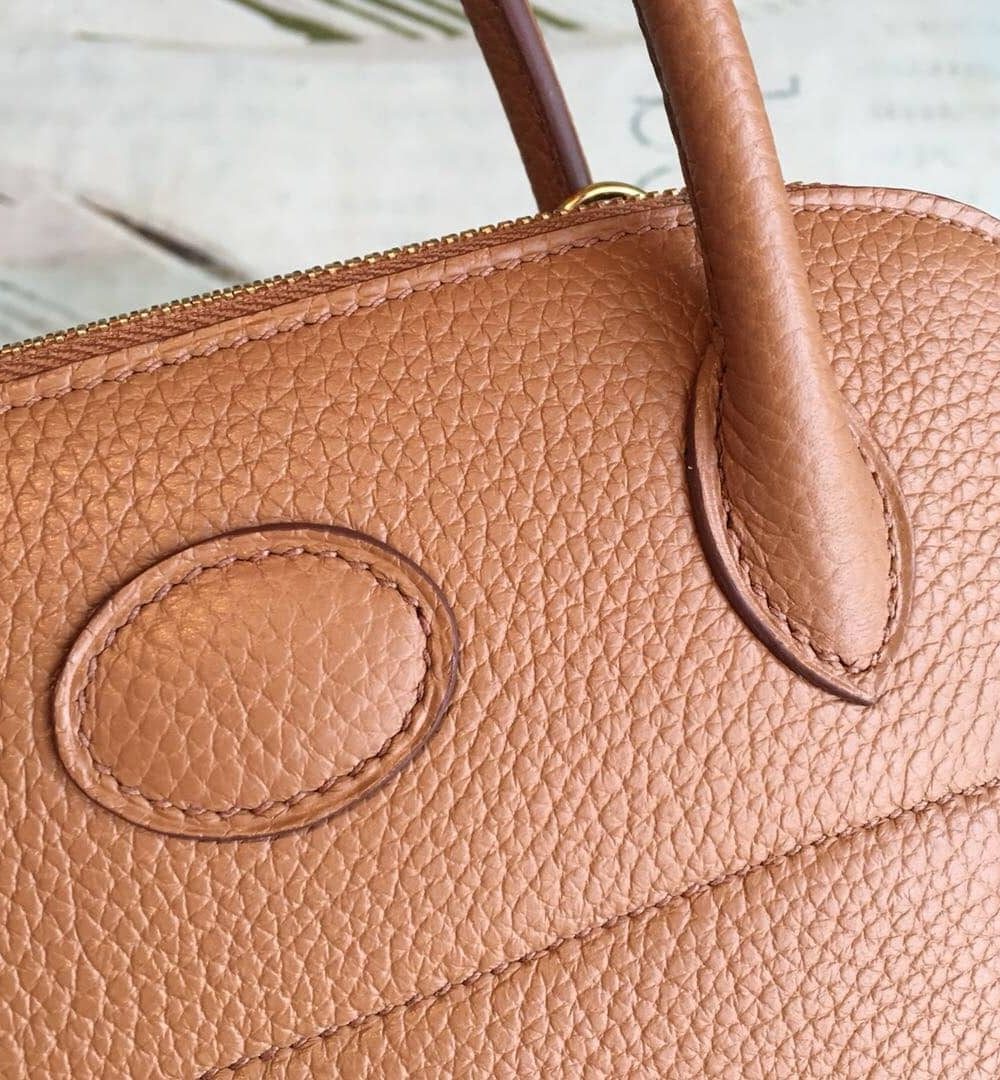 1:1 Replica Hermes Bolide Bag Brown For Women Silver Toned Hardware 12.6in/32cm