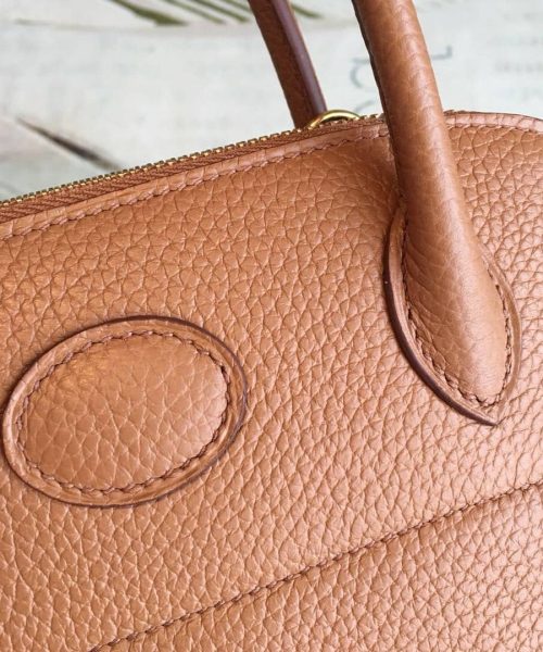 1:1 Replica Hermes Bolide Bag Brown For Women Silver Toned Hardware 12.6in/32cm