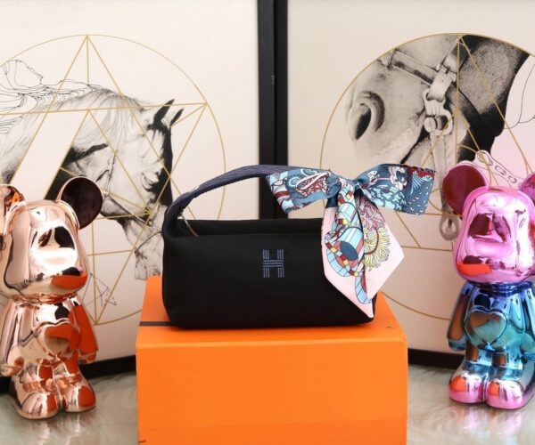 1:1 Replica Hermes Bride A Brac Case Black Bag For Women, Women's Handbags, Shoulder Bags 9.8in/25cm