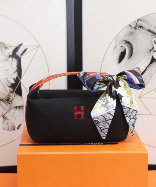 1:1 Replica Hermes Bride A Brac Case Black Bag For Women, Women's Handbags, Shoulder Bags 9.8in/25cm